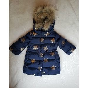 gap gold puffer jacket